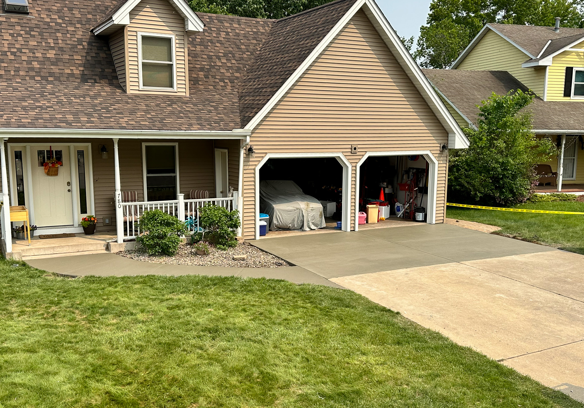 Concrete driveway installation by A&J Custom Concrete in the Twin Cities