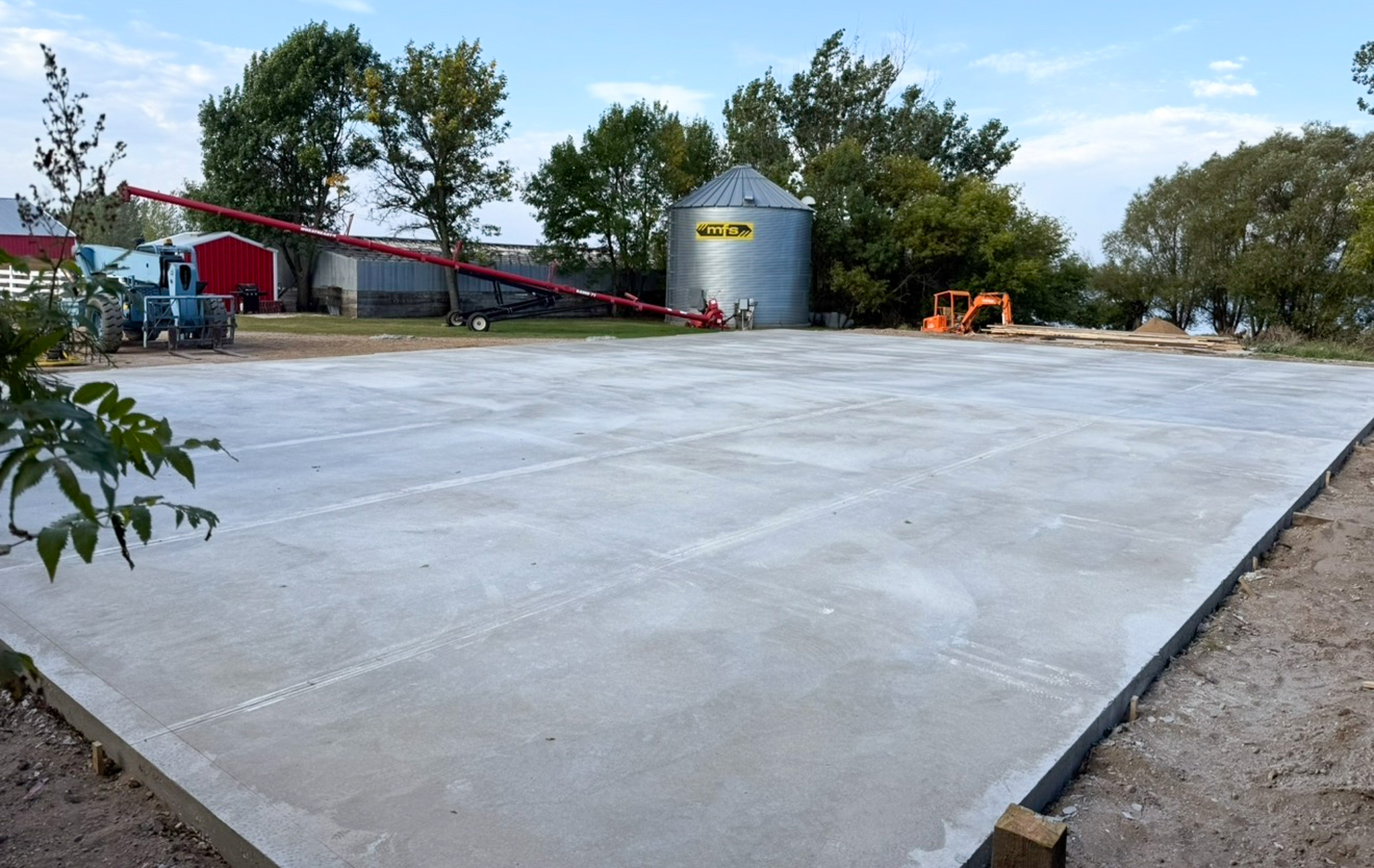 Large concrete slab foundation flatwork by A&J Custom Concrete