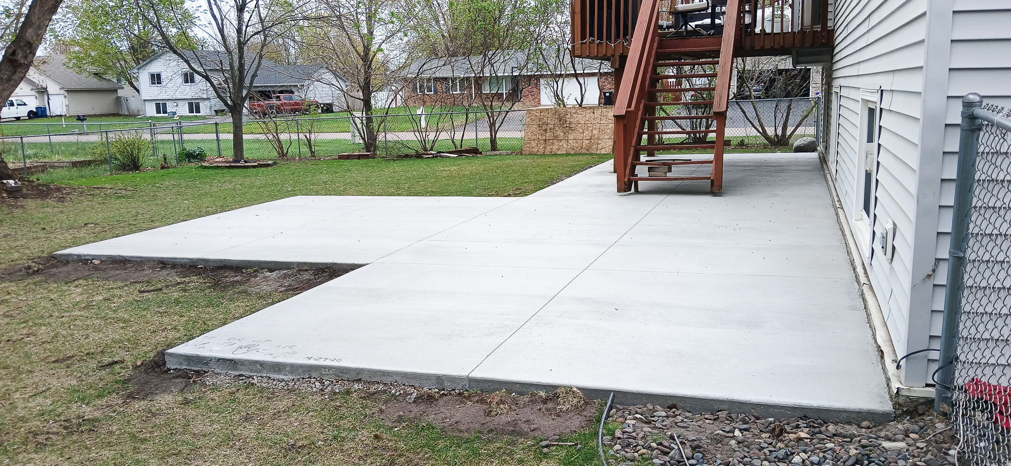 Stamped concrete patio finish in Coon Rapids, MN — A&J Custom Concrete contractor
